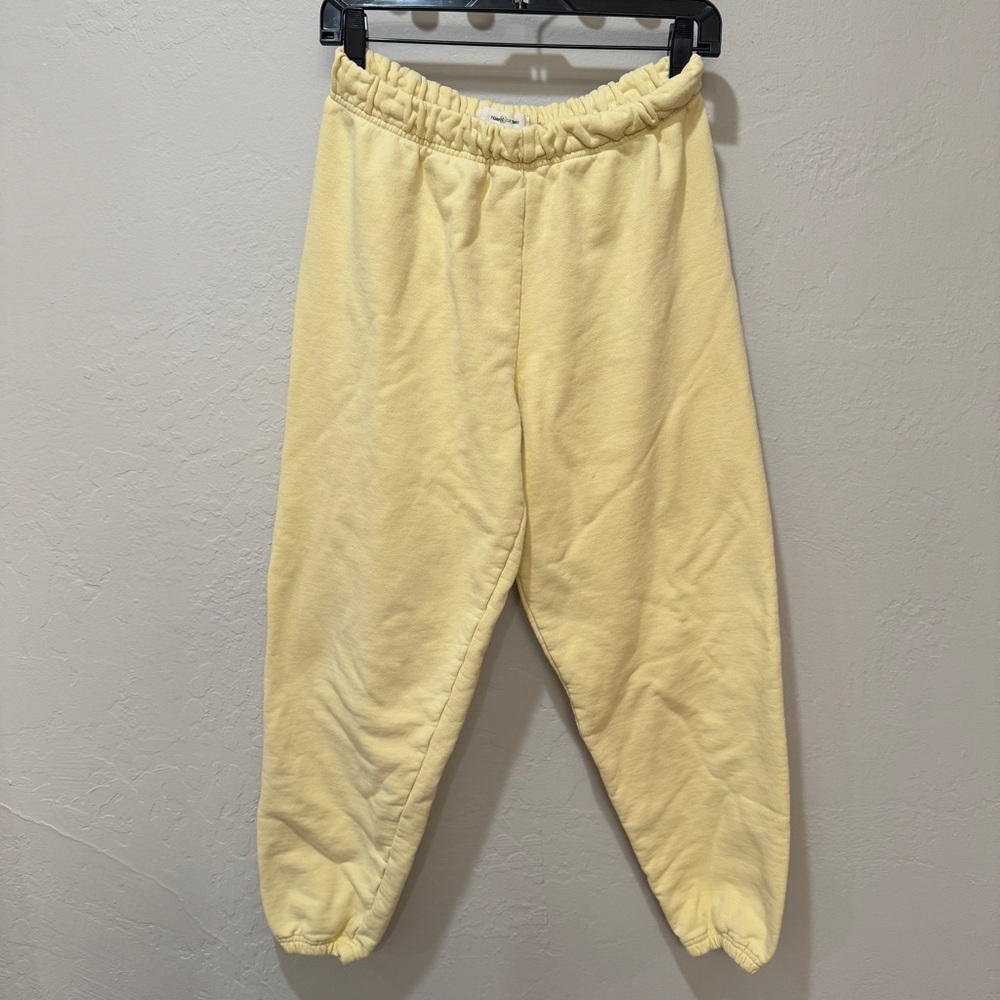 Tory burch Heavyweight French Terry Sweatpants Light Yellow Size M